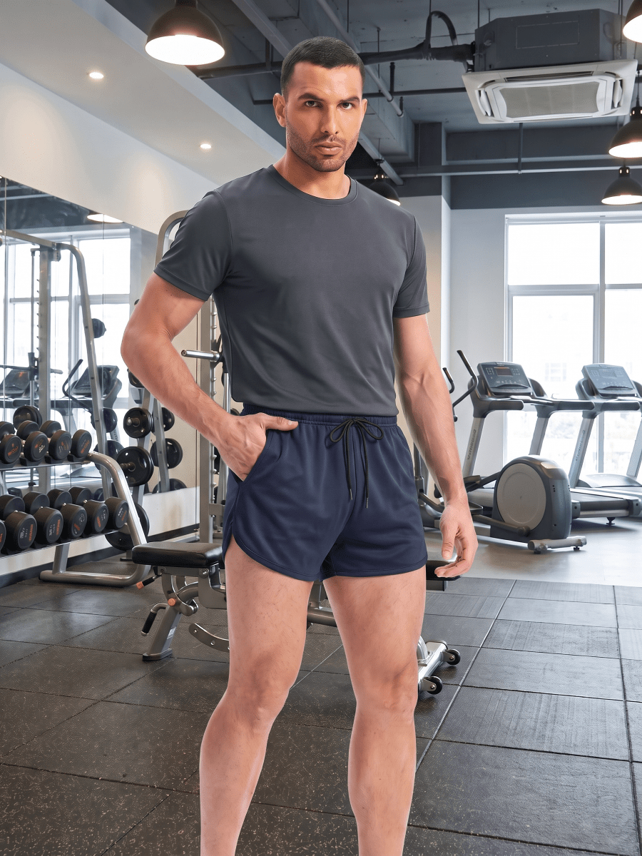 TACVASEN Navy Men's 3 Inch Quick Dry Lightweight Athletic Shorts