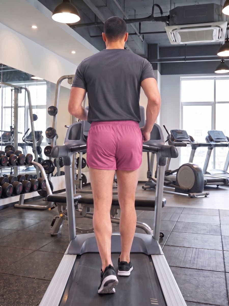 TACVASEN Bright Pink Men's 3 Inch Quick Dry Lightweight Athletic Shorts