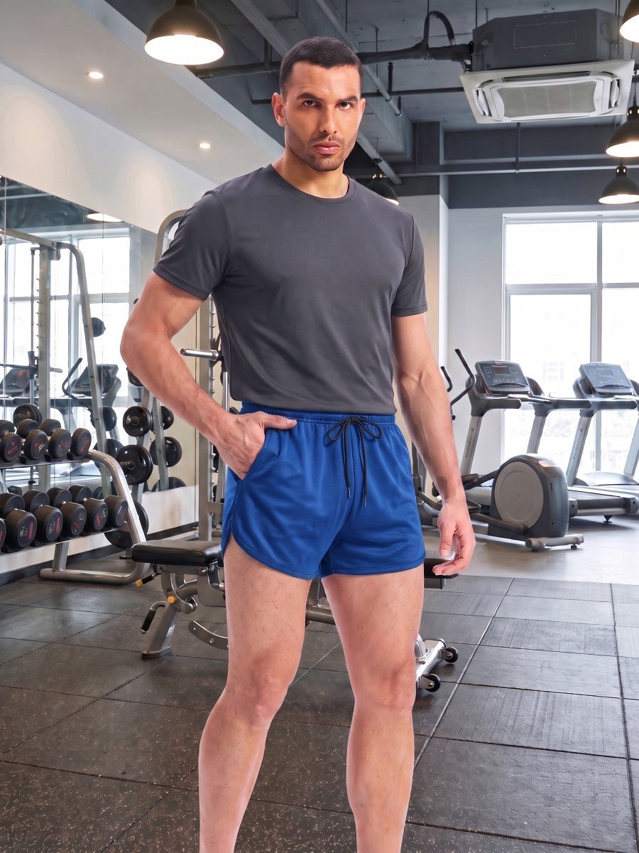 TACVASEN Bright Blue Men's 3 Inch Quick Dry Lightweight Athletic Shorts