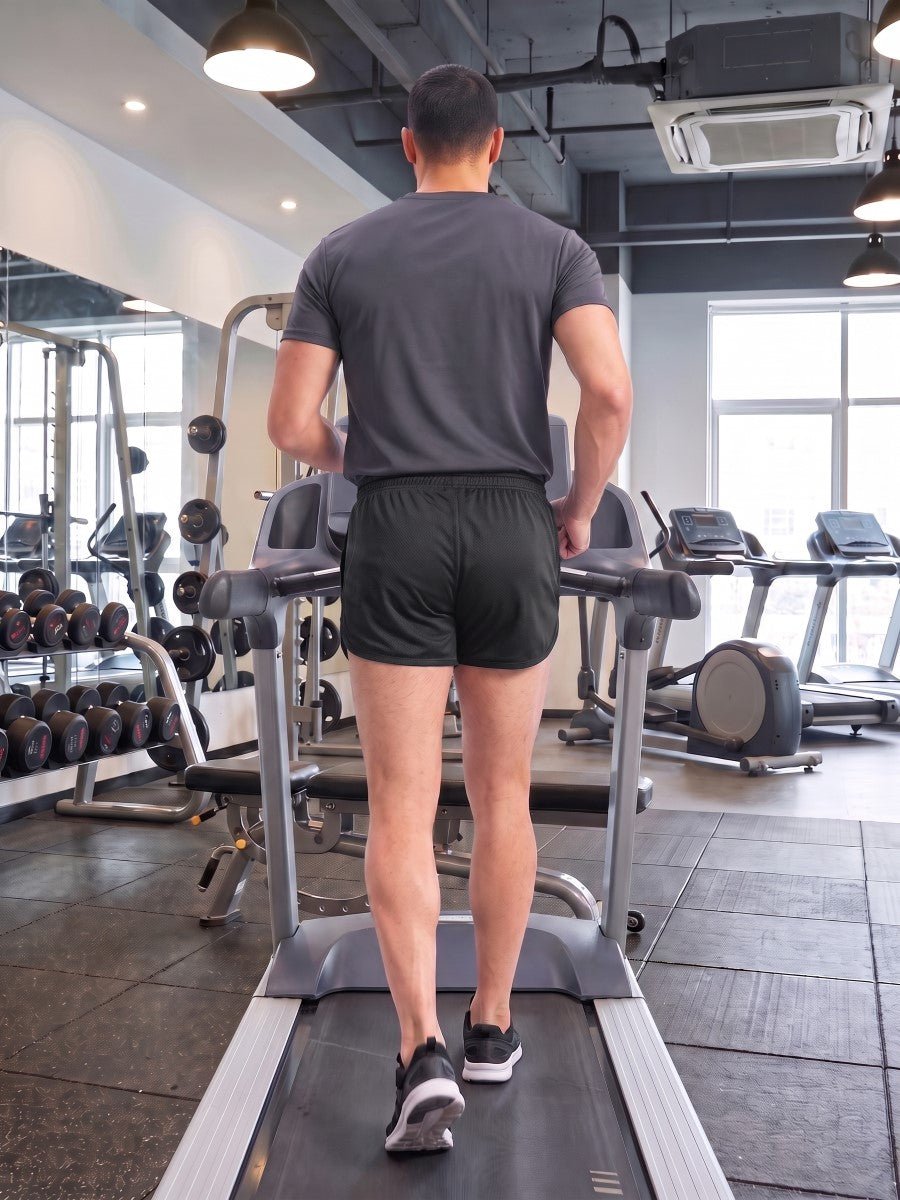 TACVASEN Black Men's 3 Inch Quick Dry Lightweight Athletic Shorts