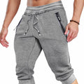 TACVASEN Light Grey Men's 3/4 Joggers Elastic Cotton Capri Pants