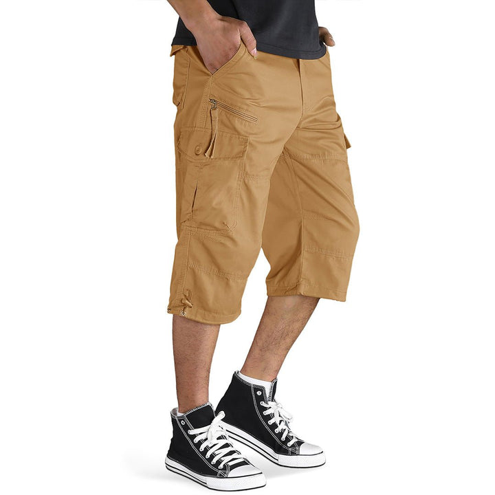 Capri Mens 3/4 Shorts Ozmmyan Men's 3/4 Capri Pants Below Knee