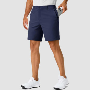 TACVASEN Navy Men's 7 Inch Quick Dry Golf Shorts with 6 Pockets