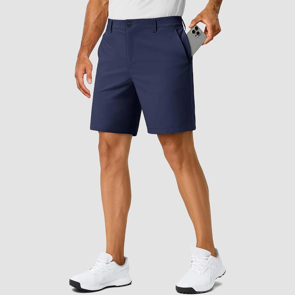 TACVASEN Navy Men's 7 Inch Quick Dry Golf Shorts with 6 Pockets