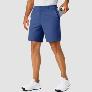 TACVASEN Blue Gray Men's 7 Inch Quick Dry Golf Shorts with 6 Pockets