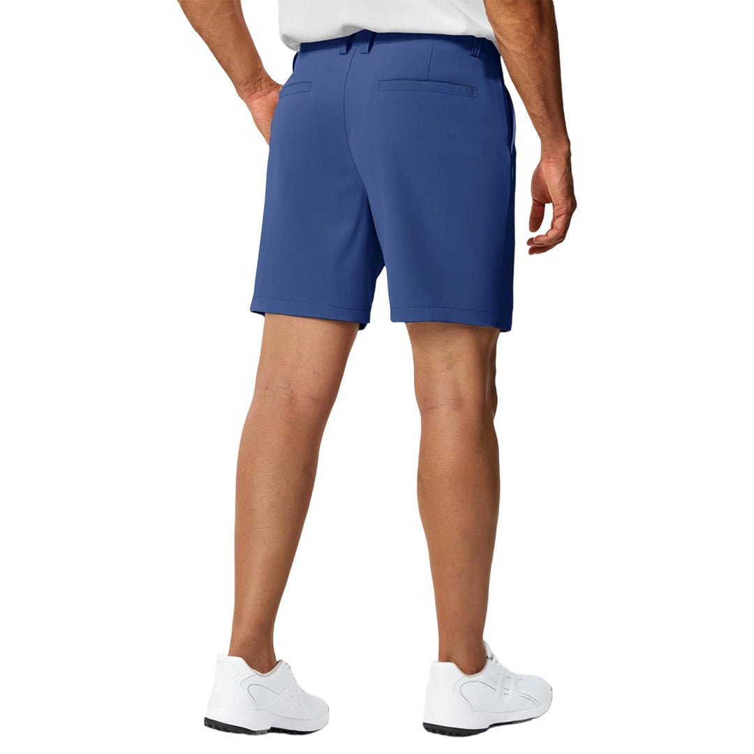 TACVASEN Blue Grey Men's 7 Inch Quick Dry Golf Shorts with 6 Pockets