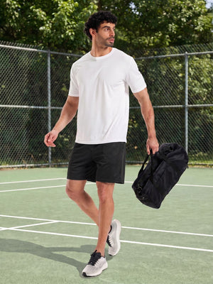 TACVASEN Black Men's 7-inch Quick Dry Lightweight Athletic Running Shorts