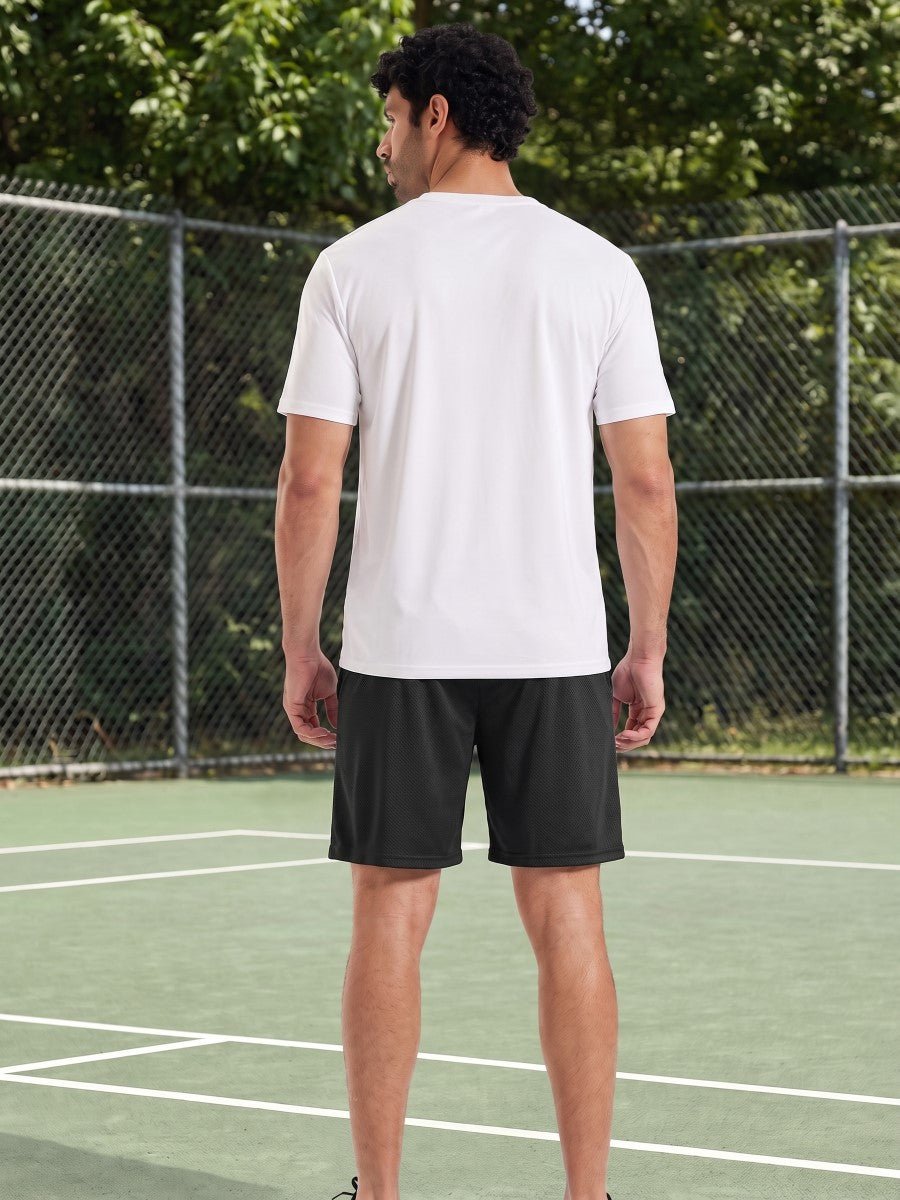 TACVASEN Black Men's 7-inch Quick Dry Lightweight Athletic Running Shorts