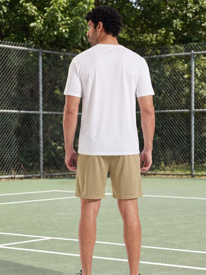 TACVASEN Khaki Men's 7-inch Quick Dry Lightweight Athletic Running Shorts