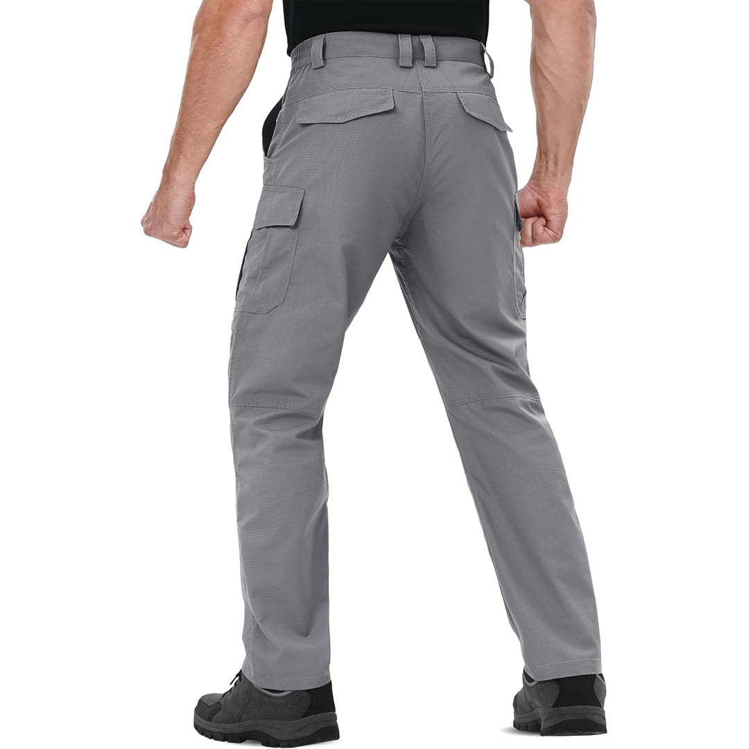 Men's 9 Pockets Ripstop Water Repellent Tactical Pants - TACVASEN