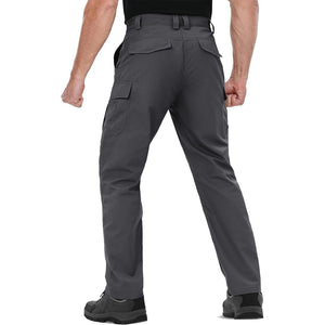 TACVASEN Dark Grey Men's 9 Pockets Ripstop Water Repellent Tactical Pants