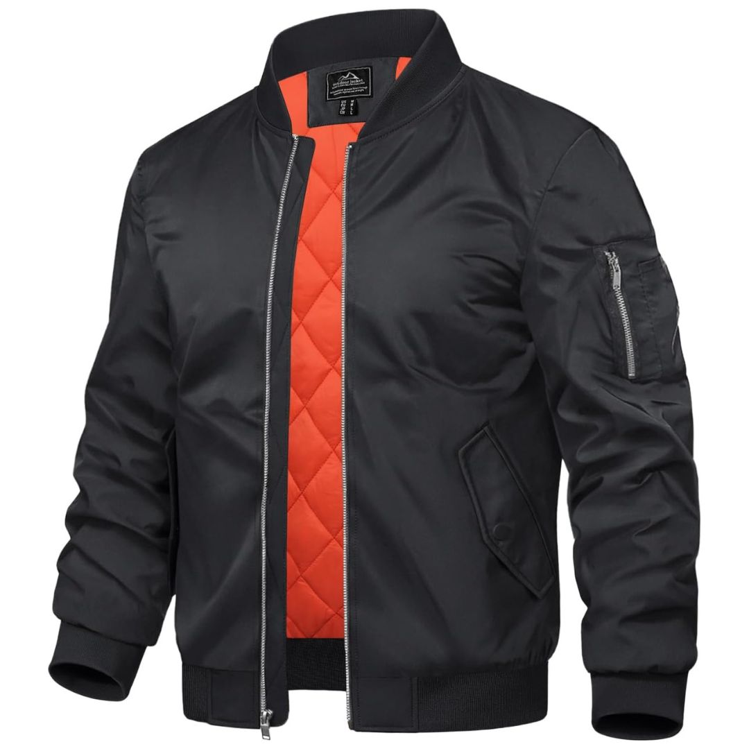 Men's Winter Bomber Jacket Thermal Warm Padded Windbreaker - google_men_lightweight_jacket