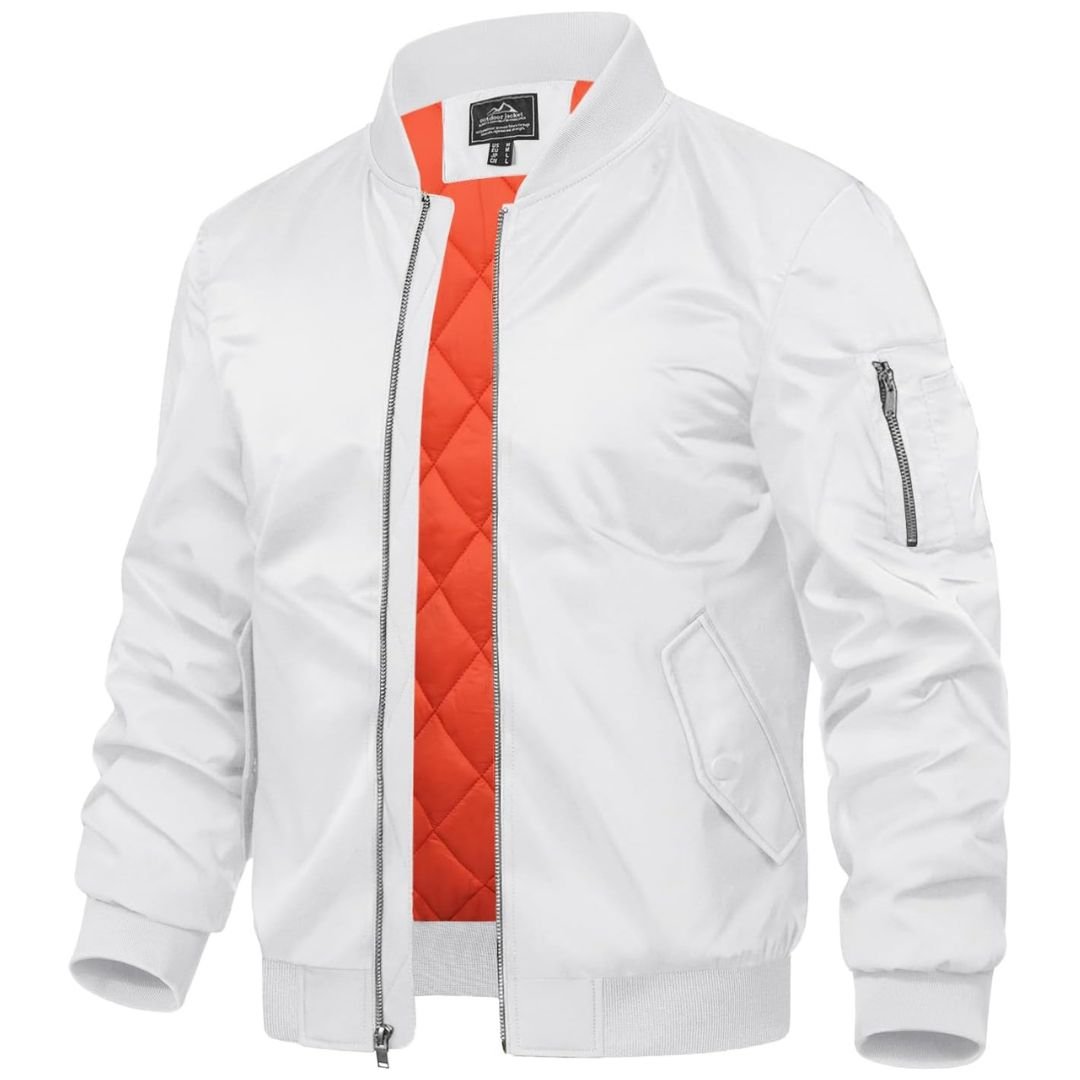 Men's Winter Bomber Jacket Thermal Warm Padded Windbreaker - google_men_lightweight_jacket