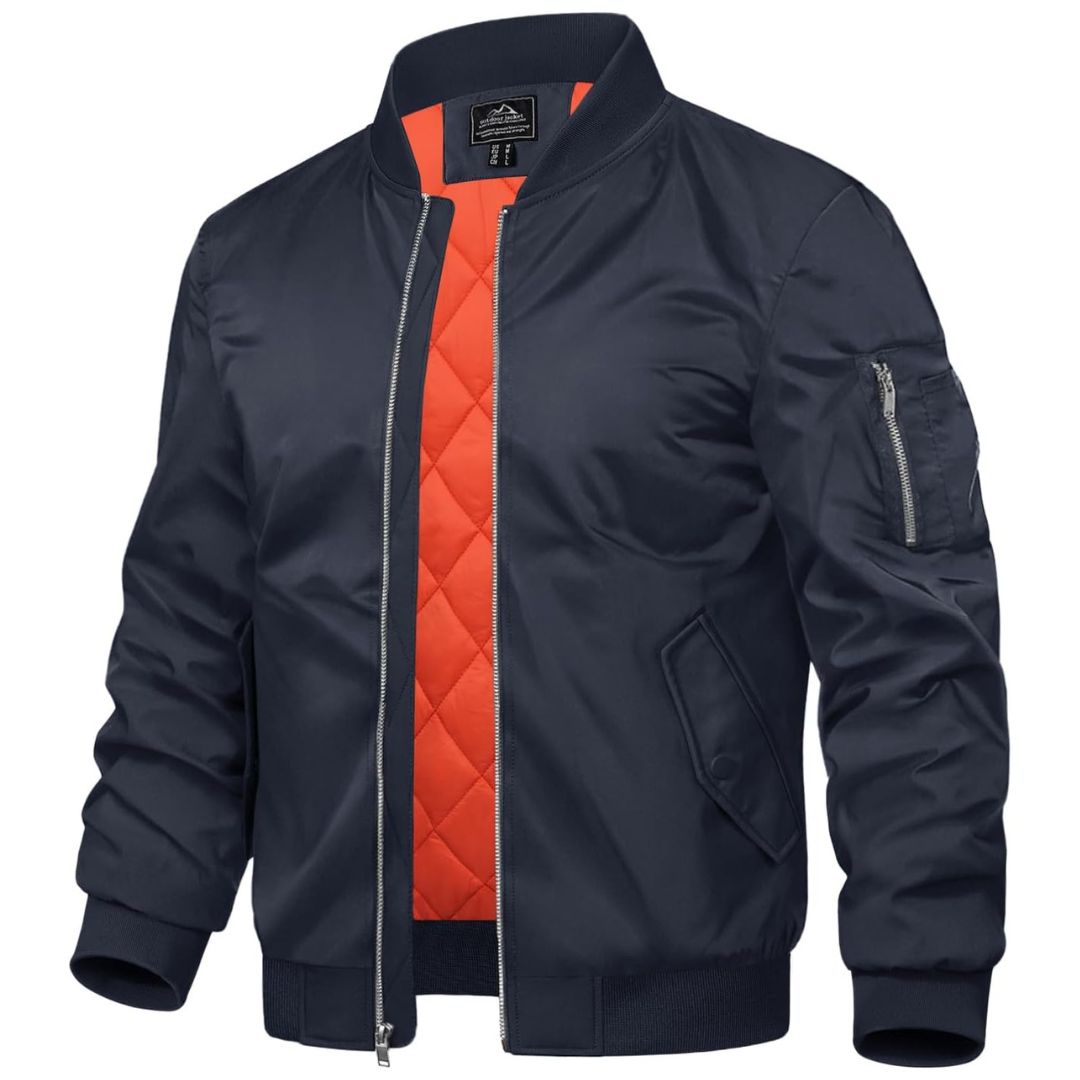 Men's Winter Bomber Jacket Thermal Warm Padded Windbreaker - google_men_lightweight_jacket