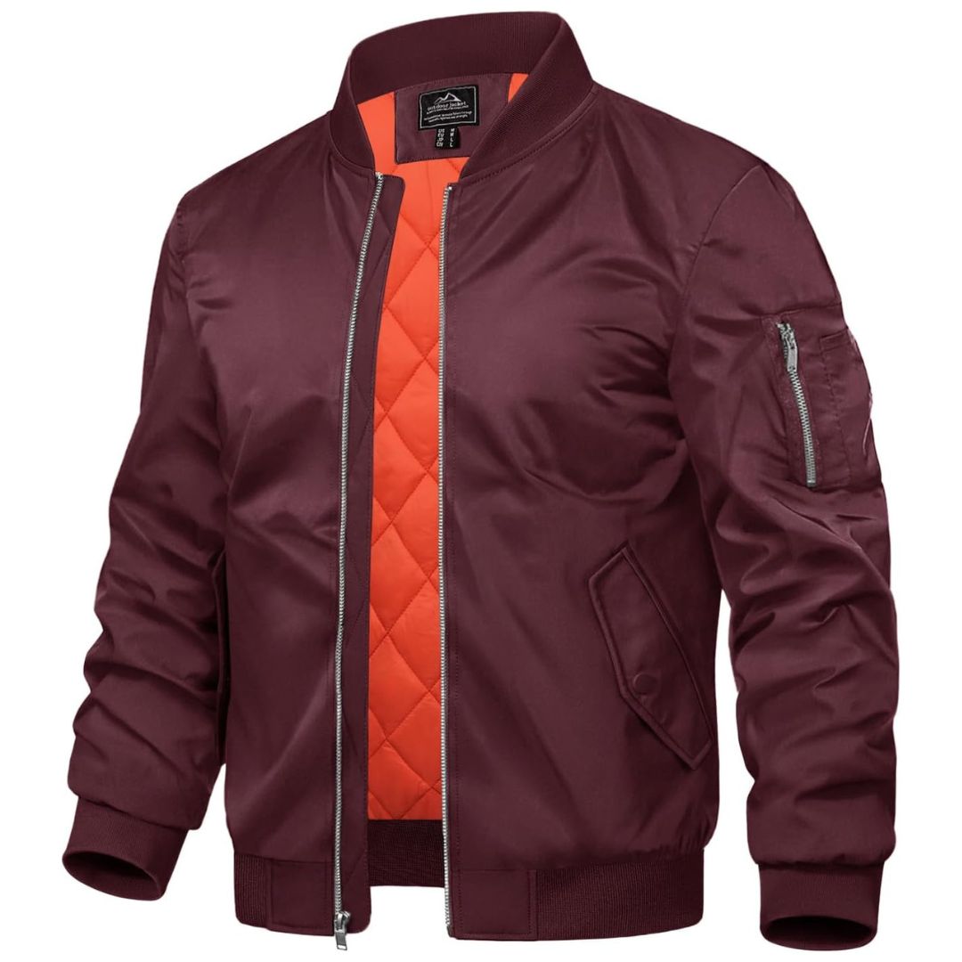 Men's Winter Bomber Jacket Thermal Warm Padded Windbreaker - google_men_lightweight_jacket
