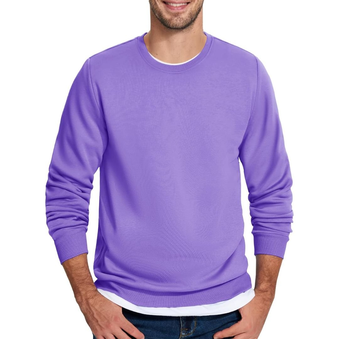 Men's Casual Crewneck Fleece Pullover Sweatshirts - google men long sleeve