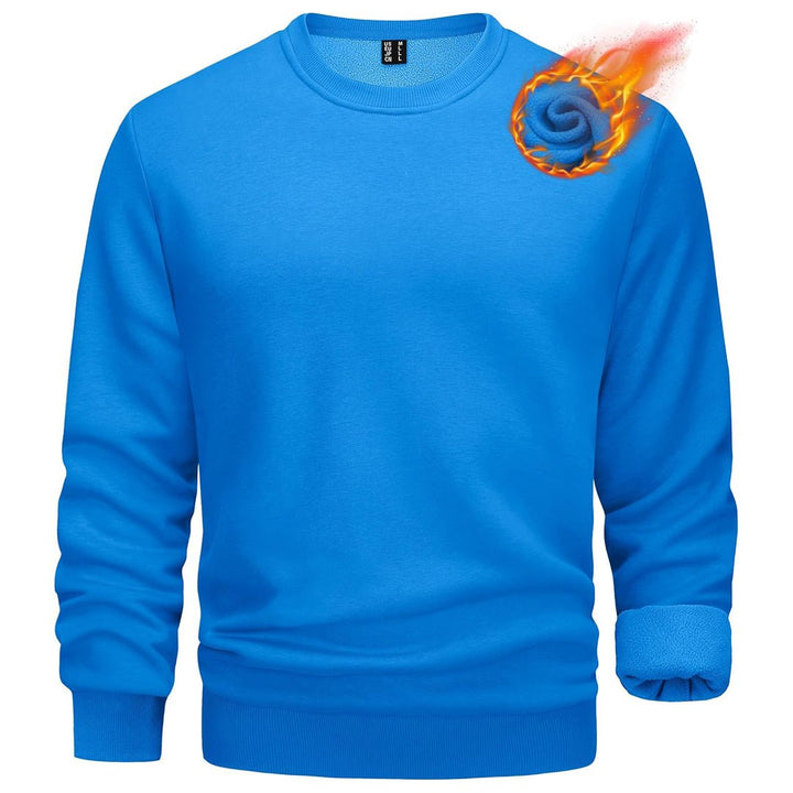 Men's Casual Crewneck Fleece Pullover Sweatshirts - L22M734