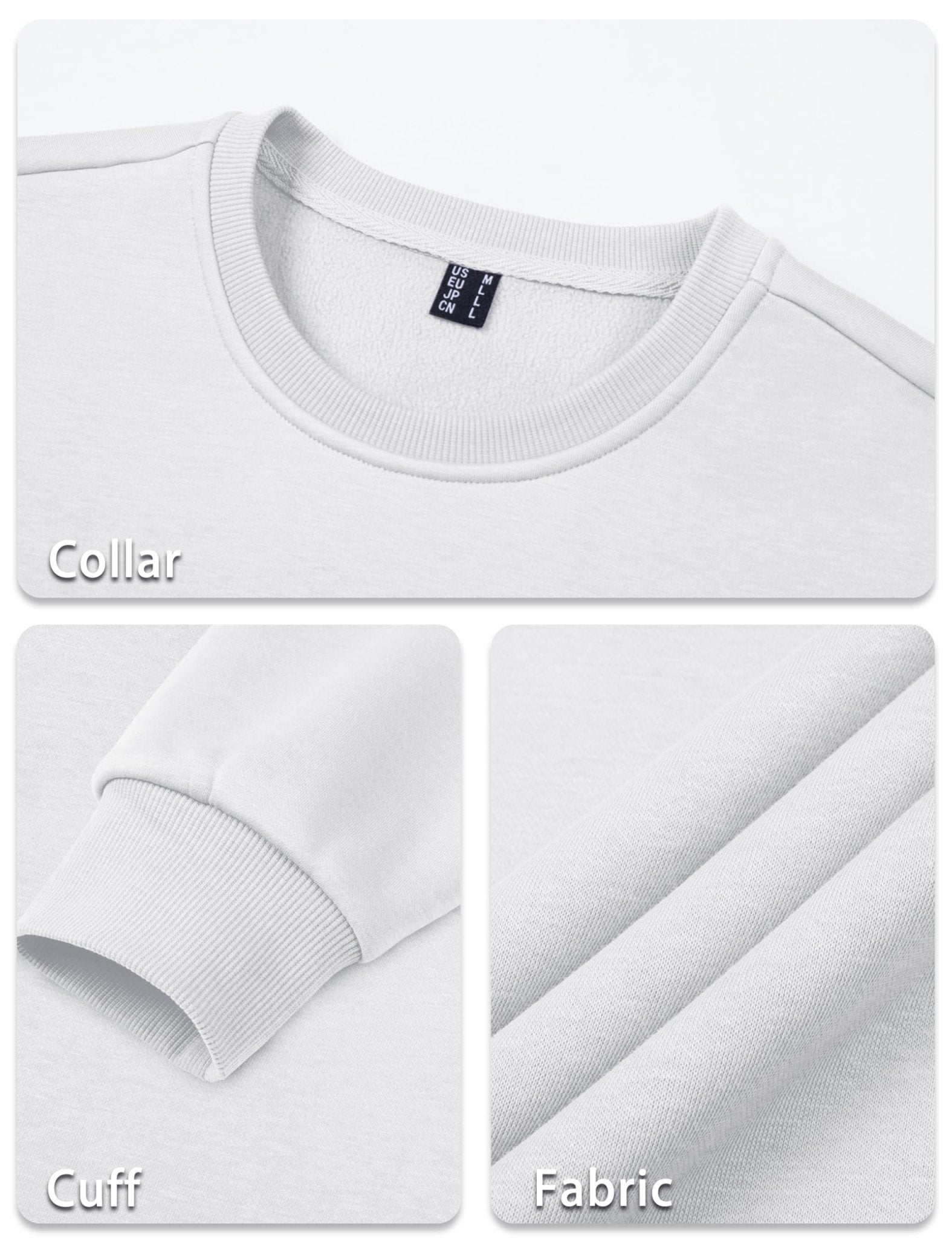 TACVASEN Black Men's Casual Fleece Lined Pullover Sweatshirts