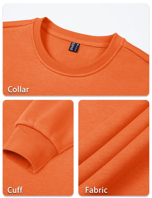 TACVASEN Black Men's Casual Fleece Lined Pullover Sweatshirts