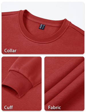 TACVASEN Black Men's Casual Fleece Lined Pullover Sweatshirts
