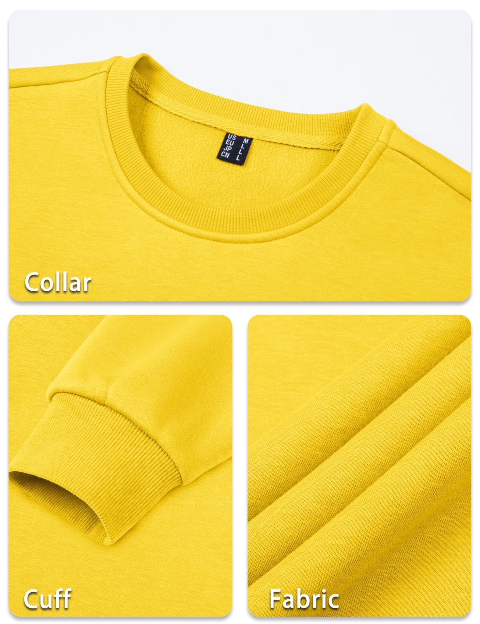 TACVASEN Black Men's Casual Fleece Lined Pullover Sweatshirts