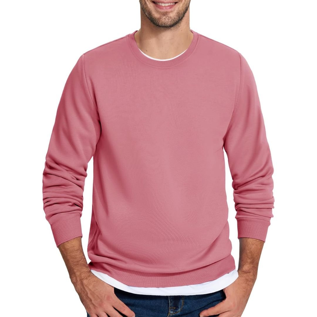 Men's Casual Crewneck Fleece Pullover Sweatshirts - google men long sleeve