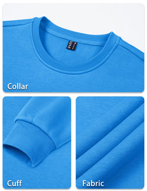 TACVASEN Black Men's Casual Fleece Lined Pullover Sweatshirts