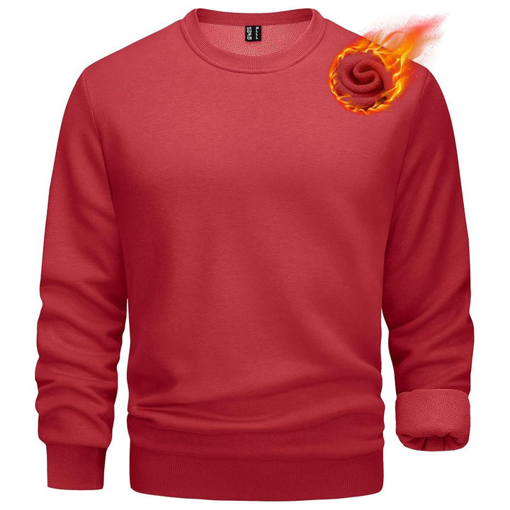 Men's Casual Crewneck Fleece Pullover Sweatshirts - L22M734