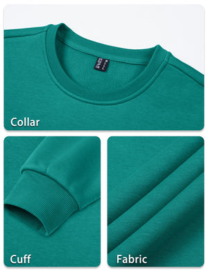 TACVASEN Black Men's Casual Fleece Lined Pullover Sweatshirts