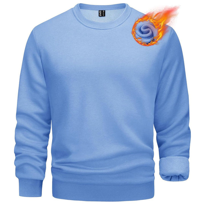 Men's Casual Crewneck Fleece Pullover Sweatshirts - L22M734
