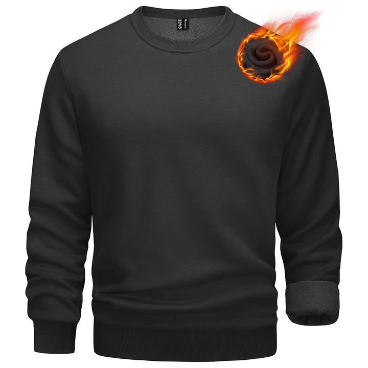 Men's Casual Crewneck Fleece Pullover Sweatshirts - L22M734