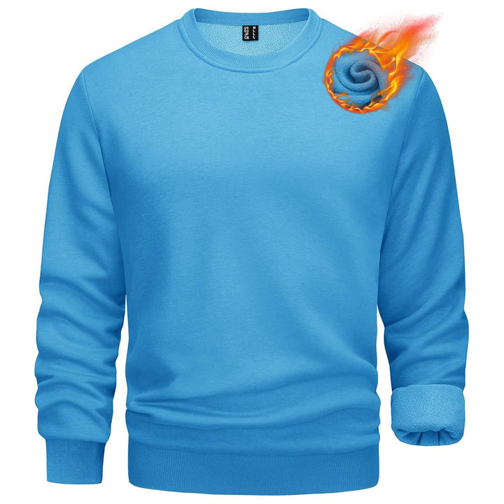 Men's Casual Crewneck Fleece Pullover Sweatshirts - L22M734