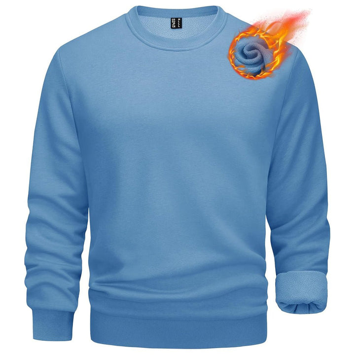 Men's Casual Crewneck Fleece Pullover Sweatshirts - L22M734