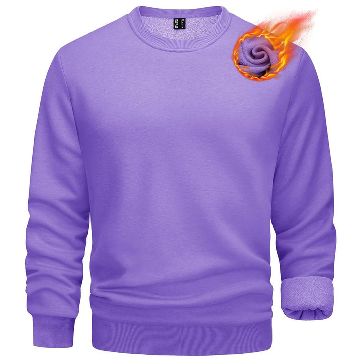 Men's Casual Crewneck Fleece Pullover Sweatshirts - L22M734