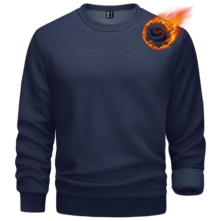 Men's Casual Crewneck Fleece Pullover Sweatshirts - L22M734