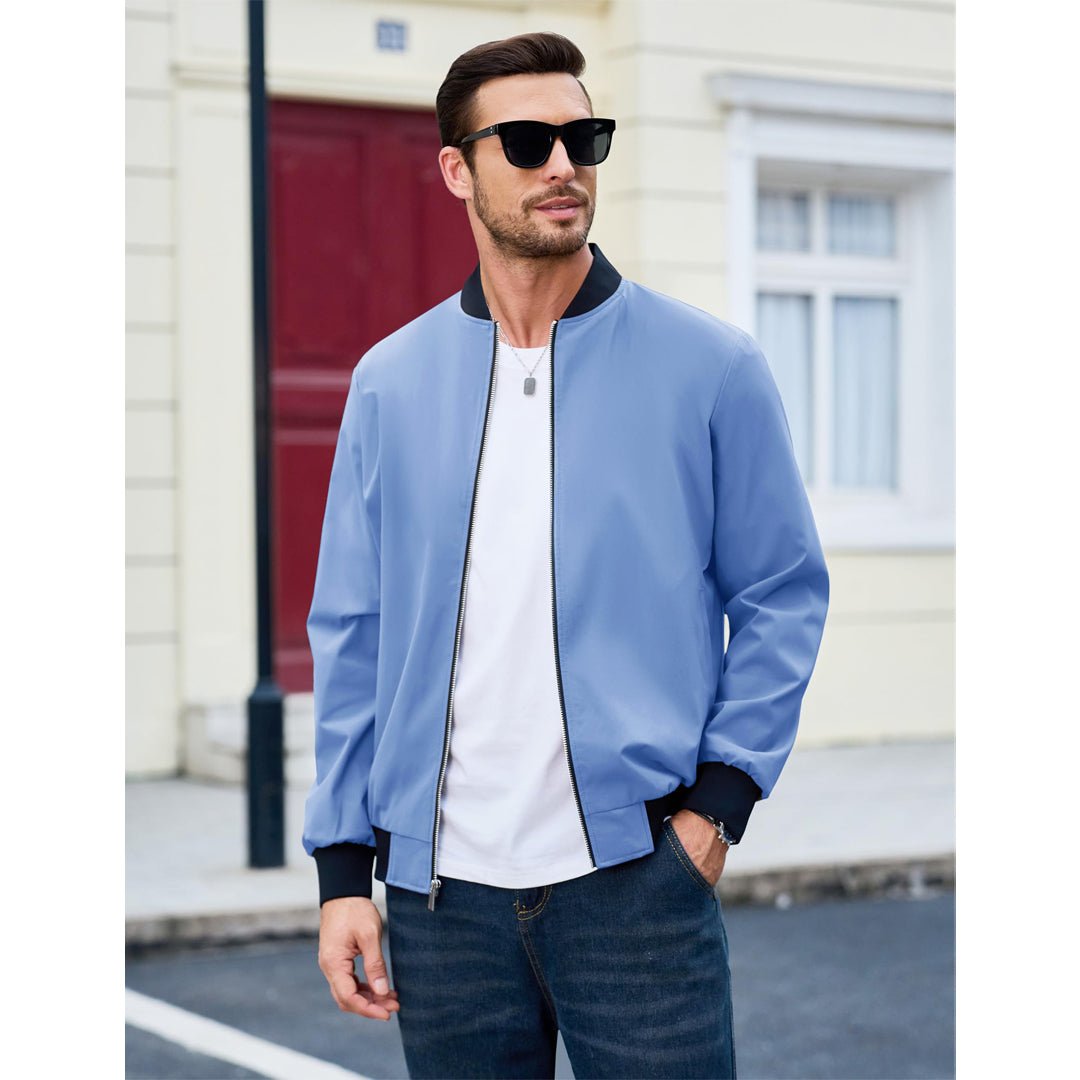 Men's Casual Lightweight Bomber Jacket - google_men_lightweight_jacket