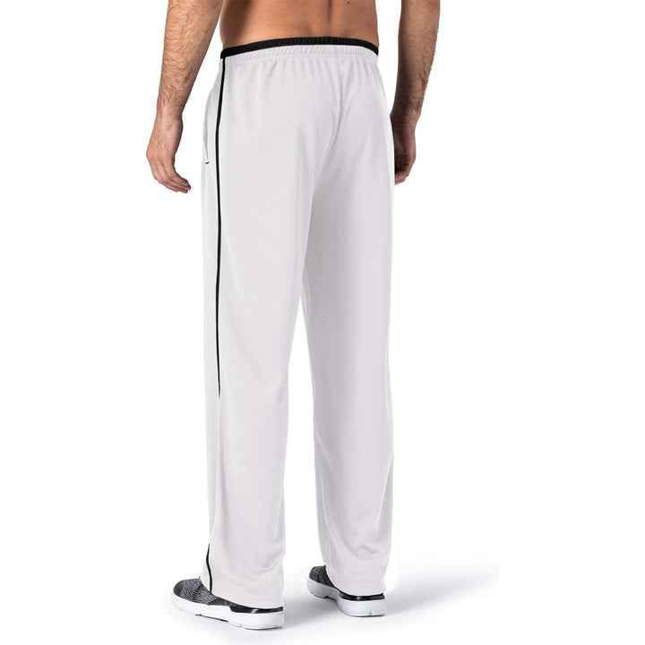 Men's Casual Open Bottom Mesh Sweatpants with Pockets - 001网眼长裤