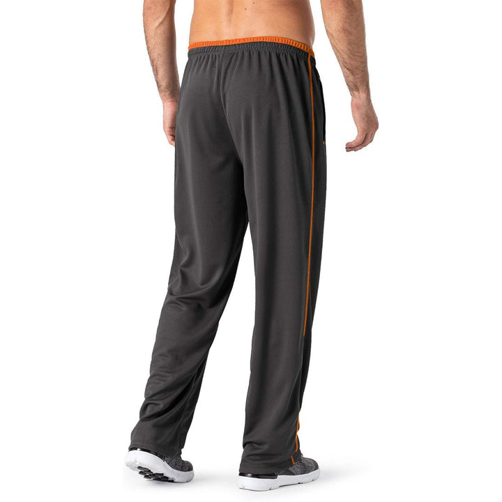 Men's Casual Open Bottom Mesh Sweatpants with Pockets - 001网眼长裤