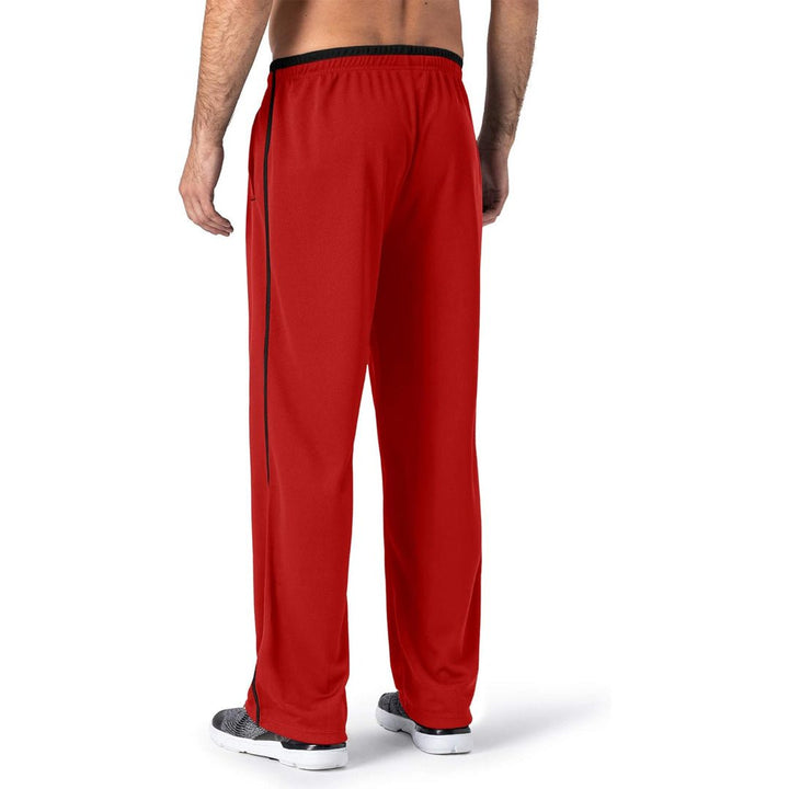 Men's Casual Open Bottom Mesh Sweatpants with Pockets - 001网眼长裤