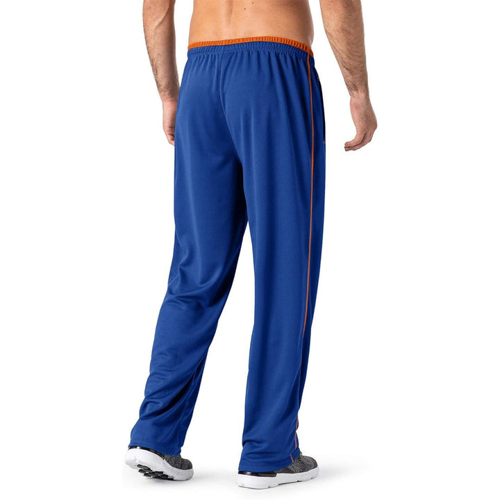 Men's Casual Open Bottom Mesh Sweatpants with Pockets - 001网眼长裤