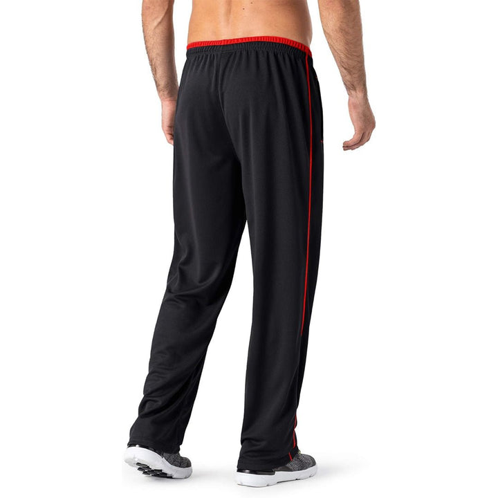 Men's Casual Open Bottom Mesh Sweatpants with Pockets - 001网眼长裤
