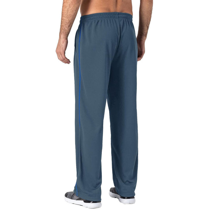 Men's Casual Open Bottom Mesh Sweatpants with Pockets - 001网眼长裤