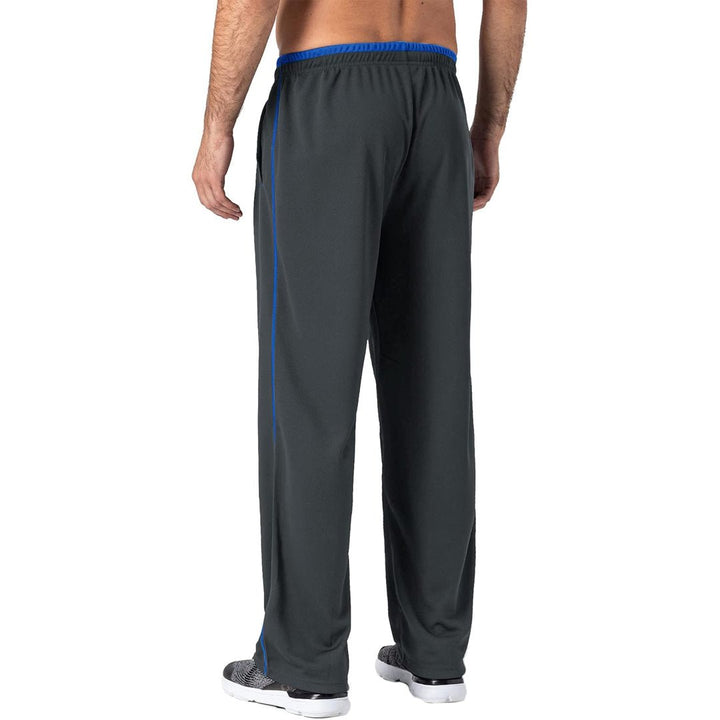 Men's Casual Open Bottom Mesh Sweatpants with Pockets - 001网眼长裤