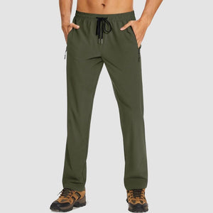 TACVASEN Army Green Men's Casual Pants Lightweight Quick Dry Water Resistant Joggers with Pockets