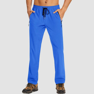 TACVASEN Blue Men's Casual Pants Lightweight Quick Dry Water Resistant Joggers with Pockets