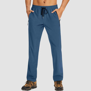 TACVASEN Blue Gray Men's Casual Pants Lightweight Quick Dry Water Resistant Joggers with Pockets