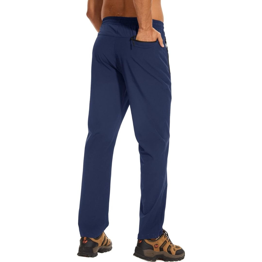 TACVASEN Navy Men's Casual Pants Lightweight Quick Dry Water Resistant Joggers with Pockets