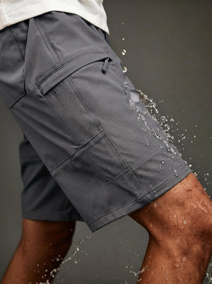 TACVASEN Dark Grey Men's Casual Quick Dry 5 Pockets Cargo Shorts