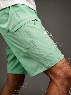 TACVASEN Mint Green Men's Casual Quick Dry 5 Pockets Cargo Shorts
