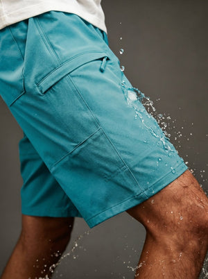 TACVASEN Lake Blue Men's Casual Quick Dry 5 Pockets Cargo Shorts